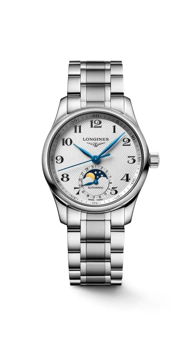 Longines Master Collection 34mm Automatic Watch | Silver Dial, Sapphire Crystal, 18mm Stainless Steel Band - main product image