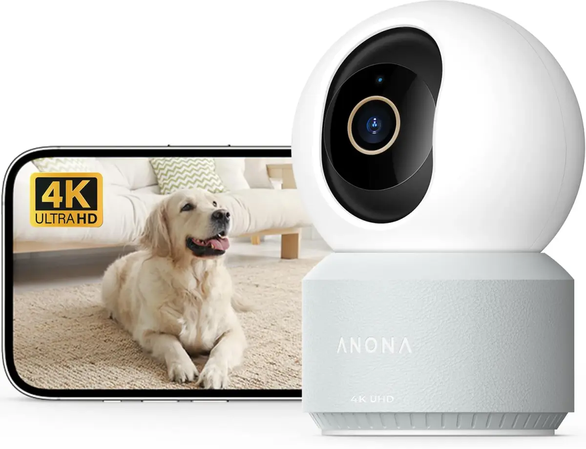 Anona Pano 4K UHD Indoor Security Camera | 360° Pan-Tilt, AI Detection, Wi-Fi 6, 2-Way Audio - main product image