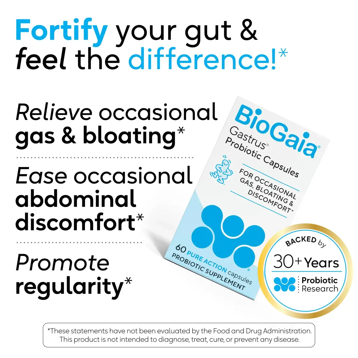 BioGaia Gastrus L reuteri Probiotic Capsules | 60 Count (Pack of 1) - view 4