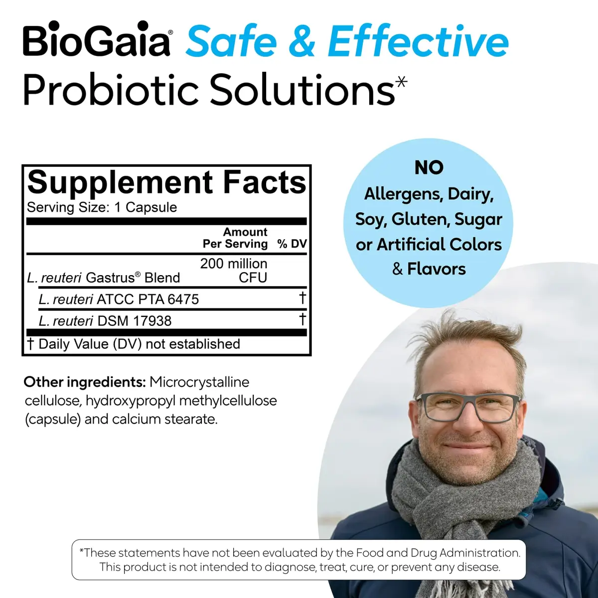BioGaia Gastrus L reuteri Probiotic Capsules | 60 Count (Pack of 1) - view 7