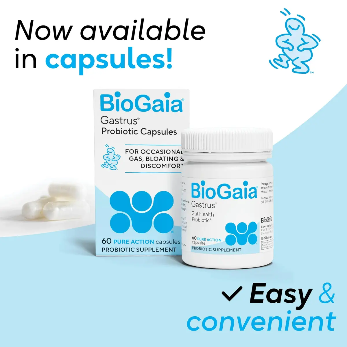 BioGaia Gastrus L reuteri Probiotic Capsules | 60 Count (Pack of 1) - view 2