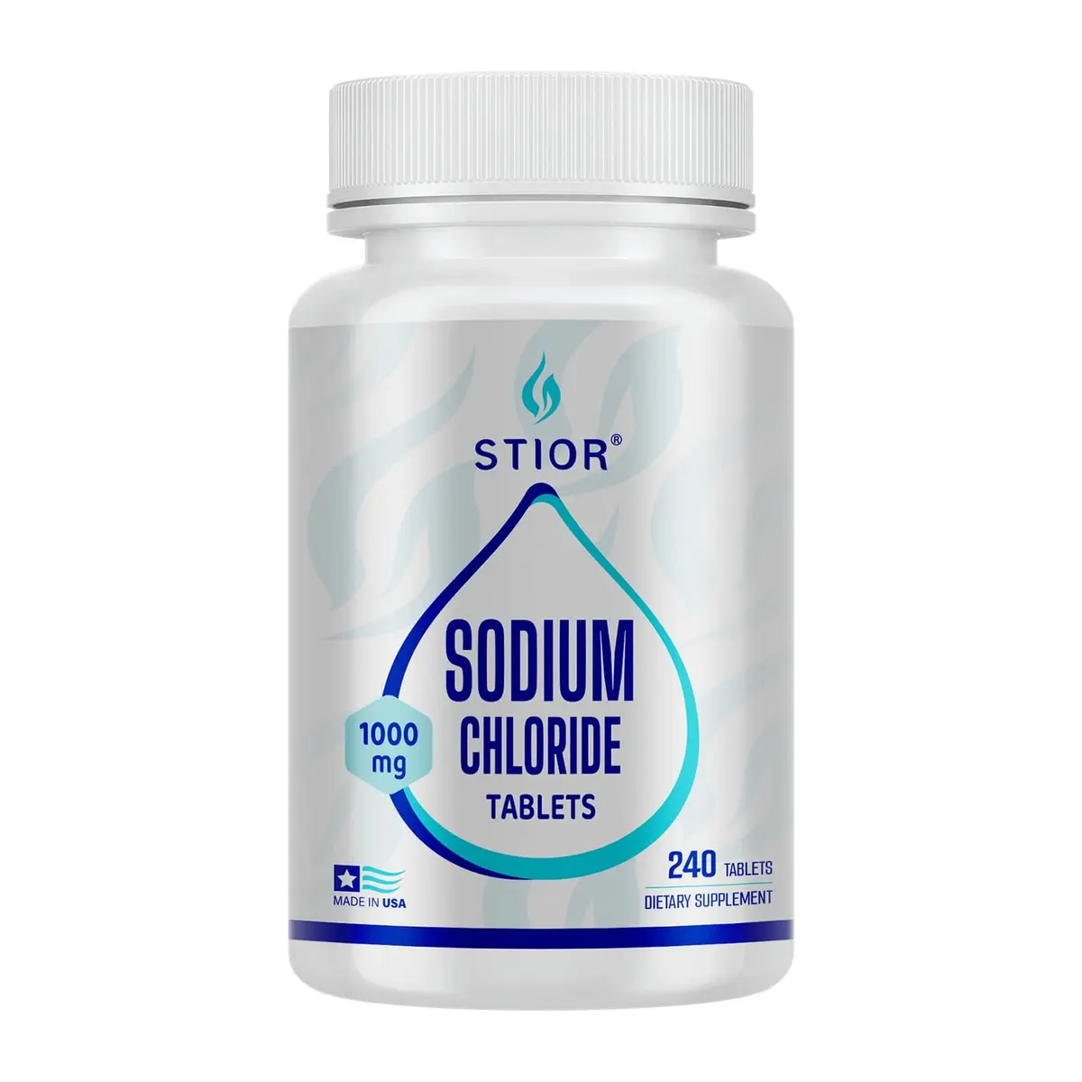 STIOR Sodium Chloride Tablets 1000mg | Electrolyte Support for Hydration & Muscle Function (70-120 chars) - main product image