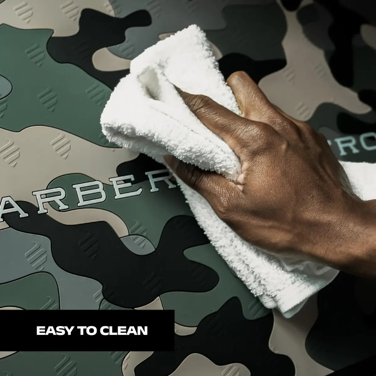 Barber Strong The Barber Mat 19" x 13" Camo | Non-Slip Heat-Resistant Workstation Mat for Clippers & Tools - view 5