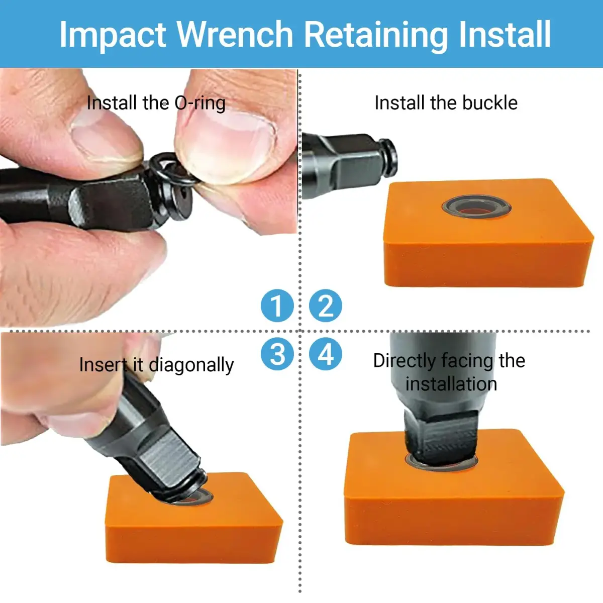 GnDaYoug 1/2" Impact Wrench Retaining Ring Clips 10-Pack | Secure Socket Grip for Milwaukee Wrenches - view 6