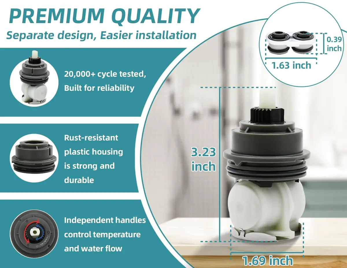 Sxtrrdnary RP46463 Cartridge Compatible with Delta Monitor 17 Series | Dual Function Faucet Replacement - view 3