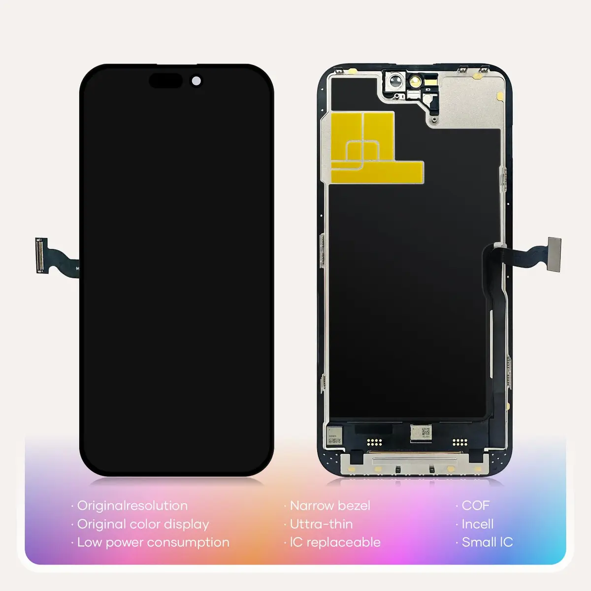 Ace Tech Cellular LCD Screen Replacement for iPhone 14 Pro Max 6.7” | True Tone & Face ID - view 2
