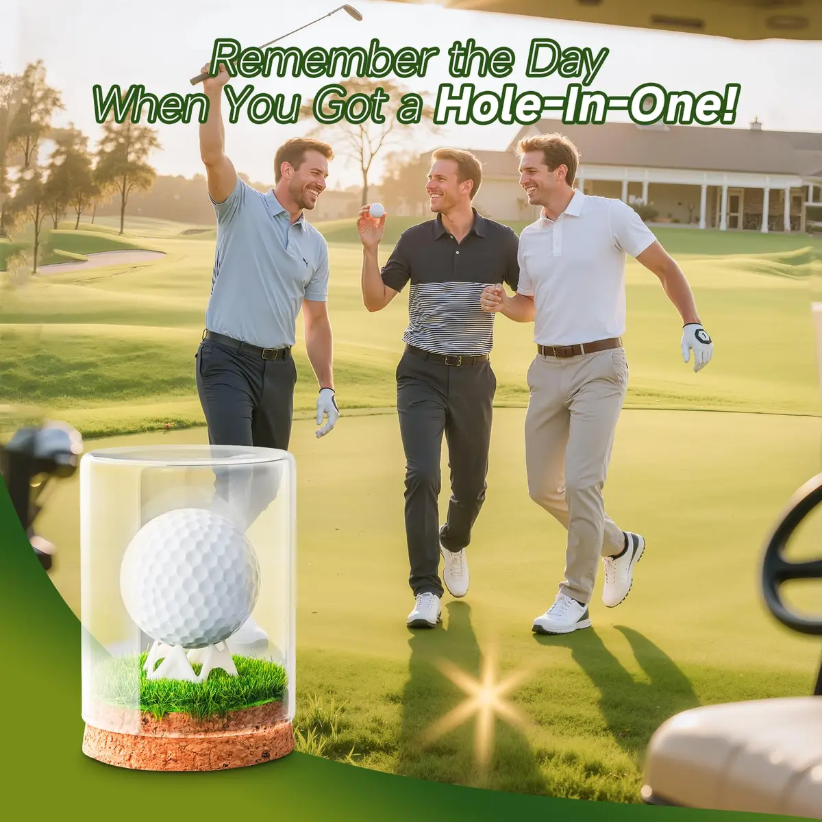 Rocalt Golf Ball Display Case with Glass Cover & Cork Base, Round Tabletop Mount | Dustproof Design for Signed Balls - view 5
