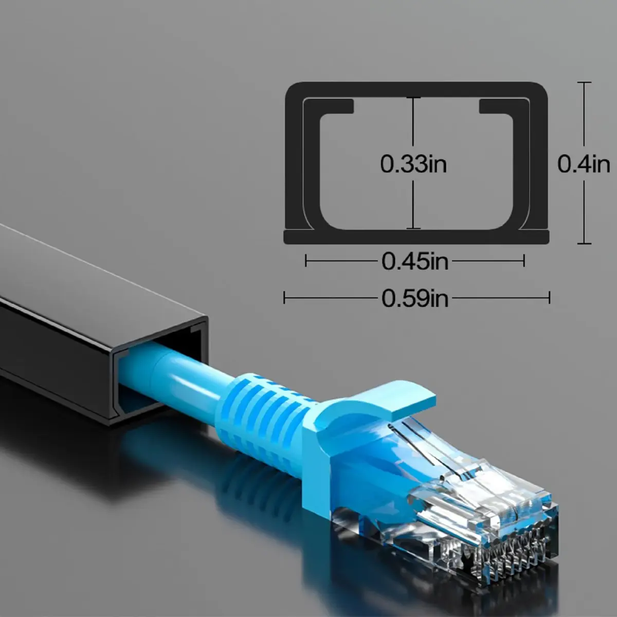 Yecaye Black Cord Hider Kit | 363cm (113in) Single Wire Cable Raceway - view 8
