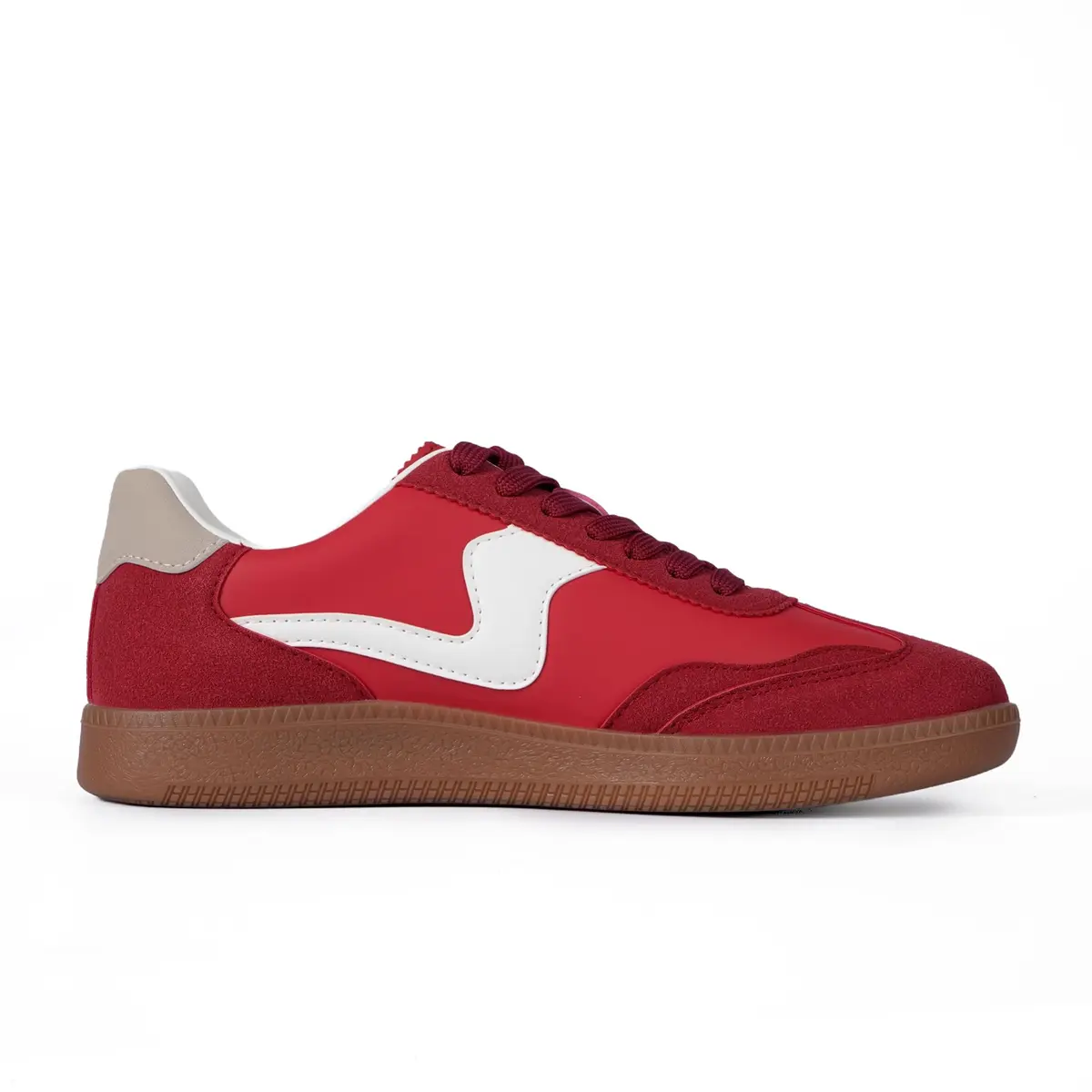 Tigeridea Women's Casual Tennis Shoes Red US 9 | Retro Design with Breathable Mesh & Gum Rubber Sole - view 7