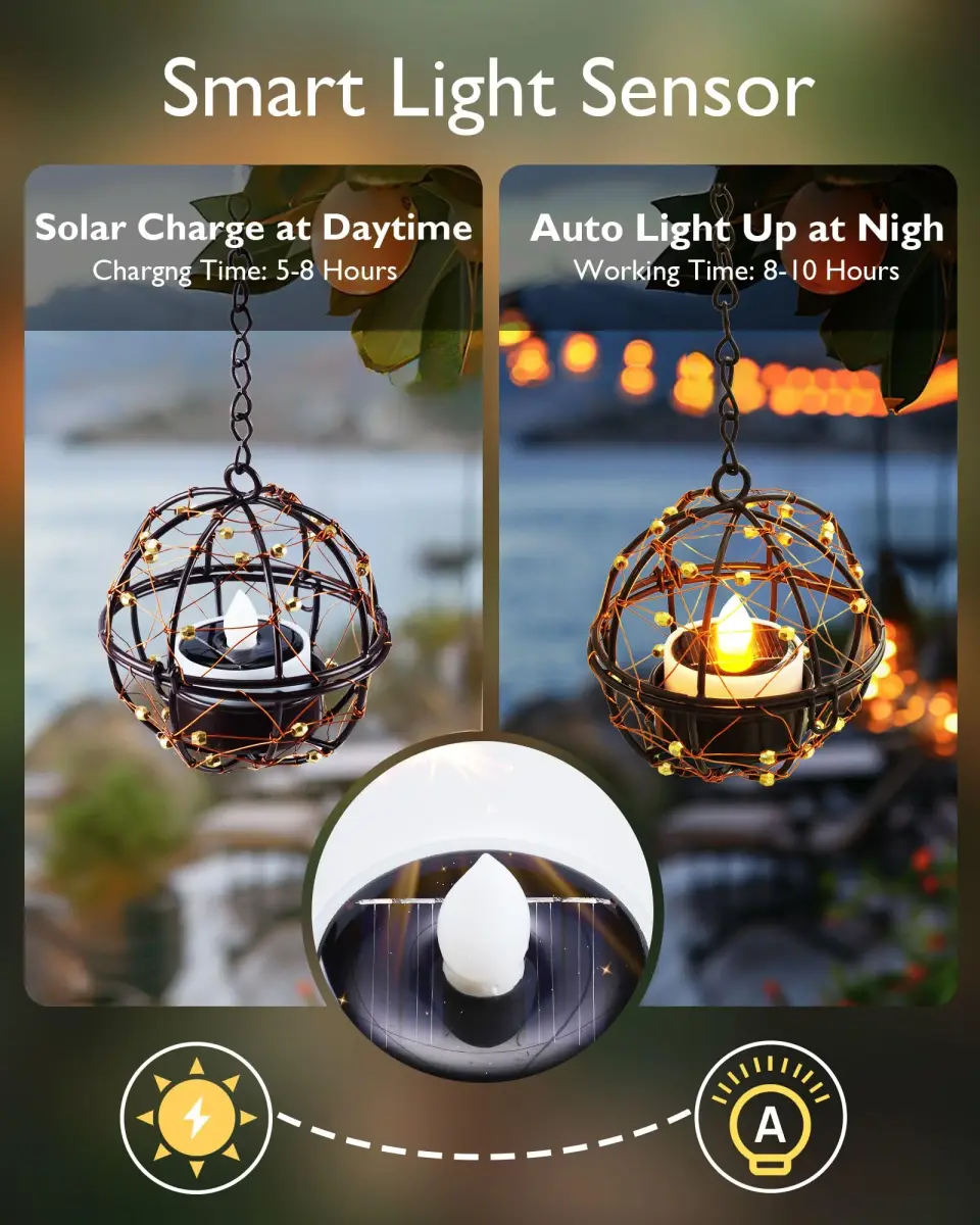 Homemory Solar Tea Lights Outdoor Waterproof, Dusk to Dawn Candles, 12-Pack, 3.8cm (1.5") x 3.8cm (1.58") | Rechargeable Flameless LED Votive Lights - view 2