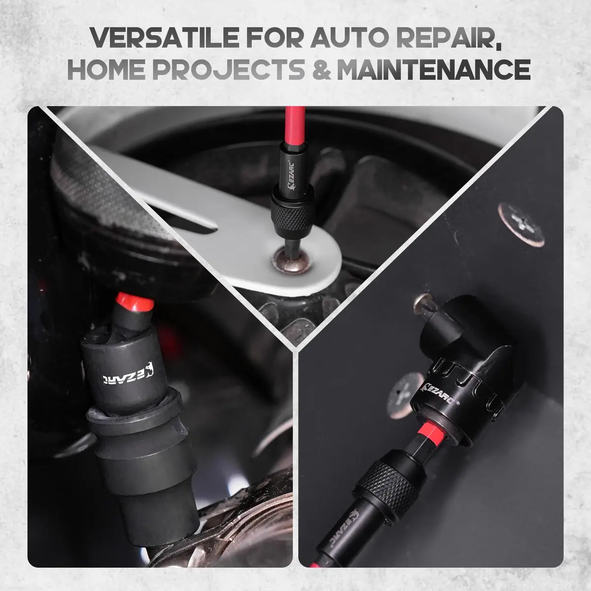 EZARC Impact Socket Adapter Set, 14PCS with Swivel and Angle Attachments | Heavy-Duty Impact-Grade Steel - view 7
