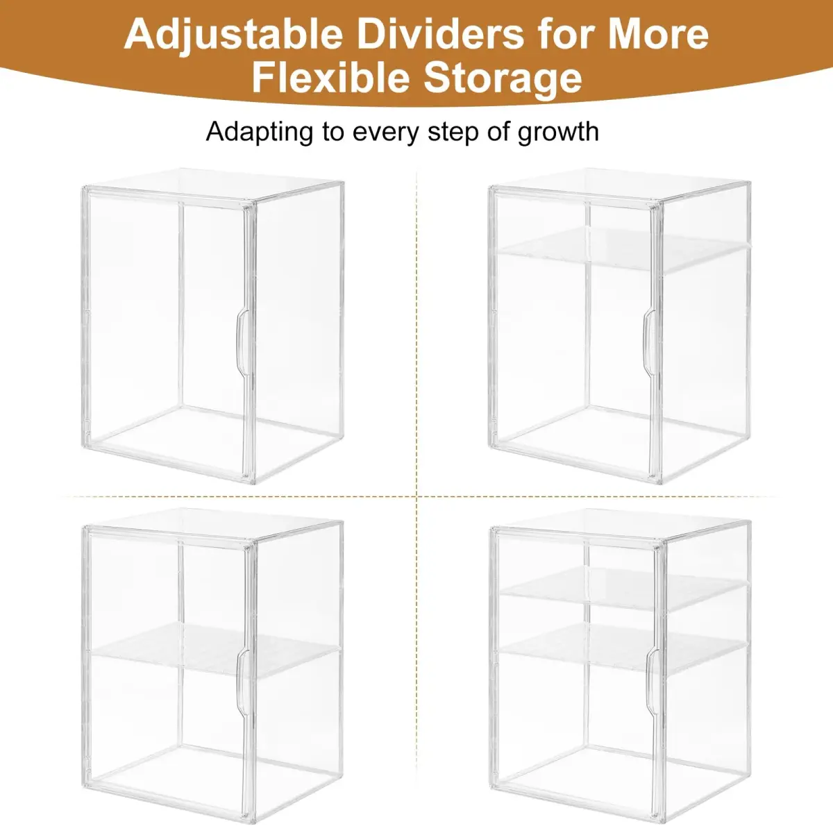 ERTIUANIO Baby Bottle Organizer 3-Tier Clear Acrylic Station | Holds 12 Bottles Upright - view 6