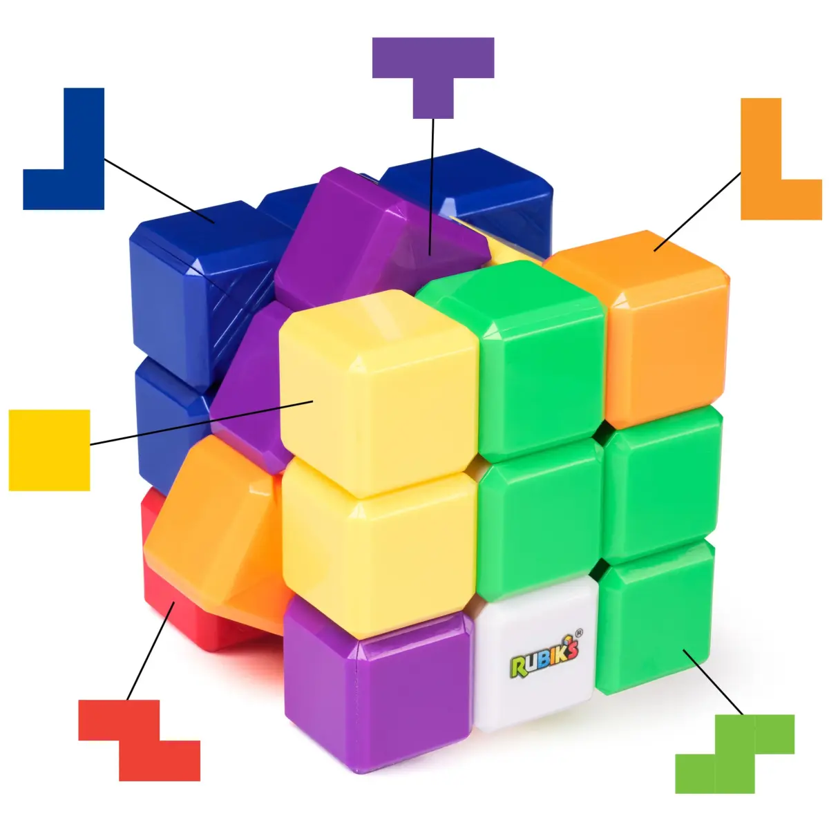 Rubik's Tetris Edition 3x3 Cube Shapeshifting Puzzle Game Brain Teaser | Educational Puzzle for Kids 3-6 - view 8