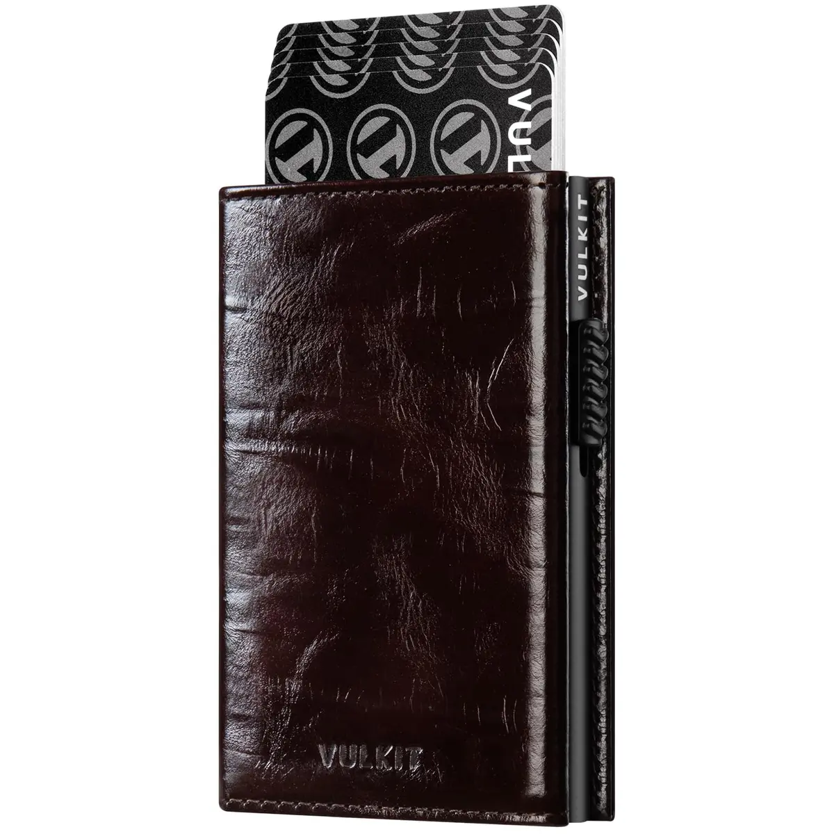 VULKIT Card Holder Wallet with Coin Pocket Magnetic Closure Pop Up Cards for Cash & Credit Cards | RFID/NFC Blocker - main product image
