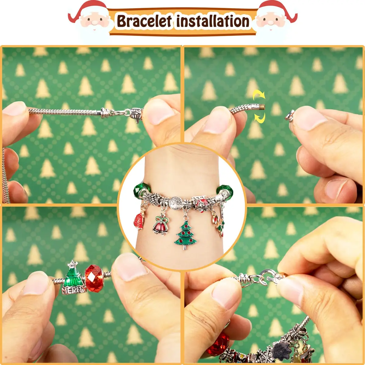 OuMuaMua Christmas Advent Calendar Bracelets 2026 | DIY Jewelry Kit for Girls & Teens - view 6