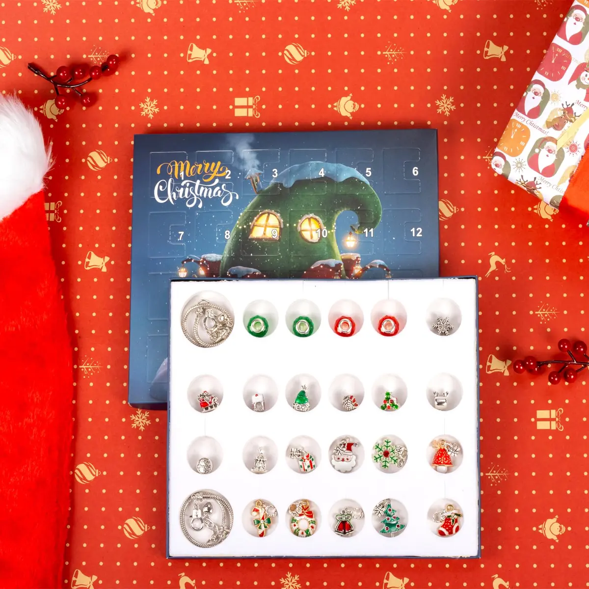 OuMuaMua Christmas Advent Calendar Bracelets 2026 | DIY Jewelry Kit for Girls & Teens - view 8