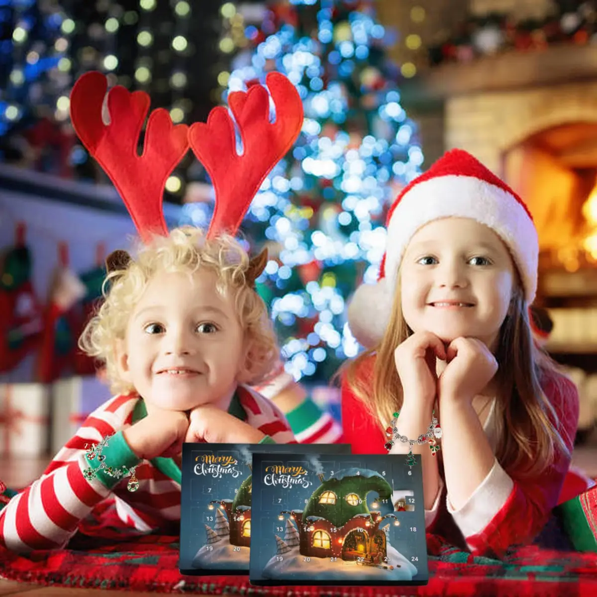 OuMuaMua Christmas Advent Calendar Bracelets 2026 | DIY Jewelry Kit for Girls & Teens - view 9