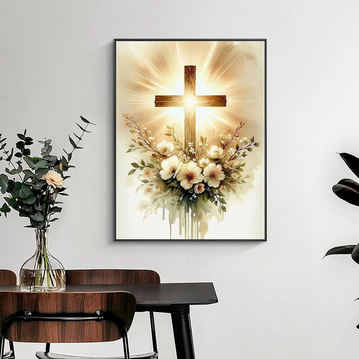 MjhRcll Crucifixion Stamped Cross Stitch Kits 12x16 Inch | Beginner-Friendly Embroidery Kit for Adults - view 3