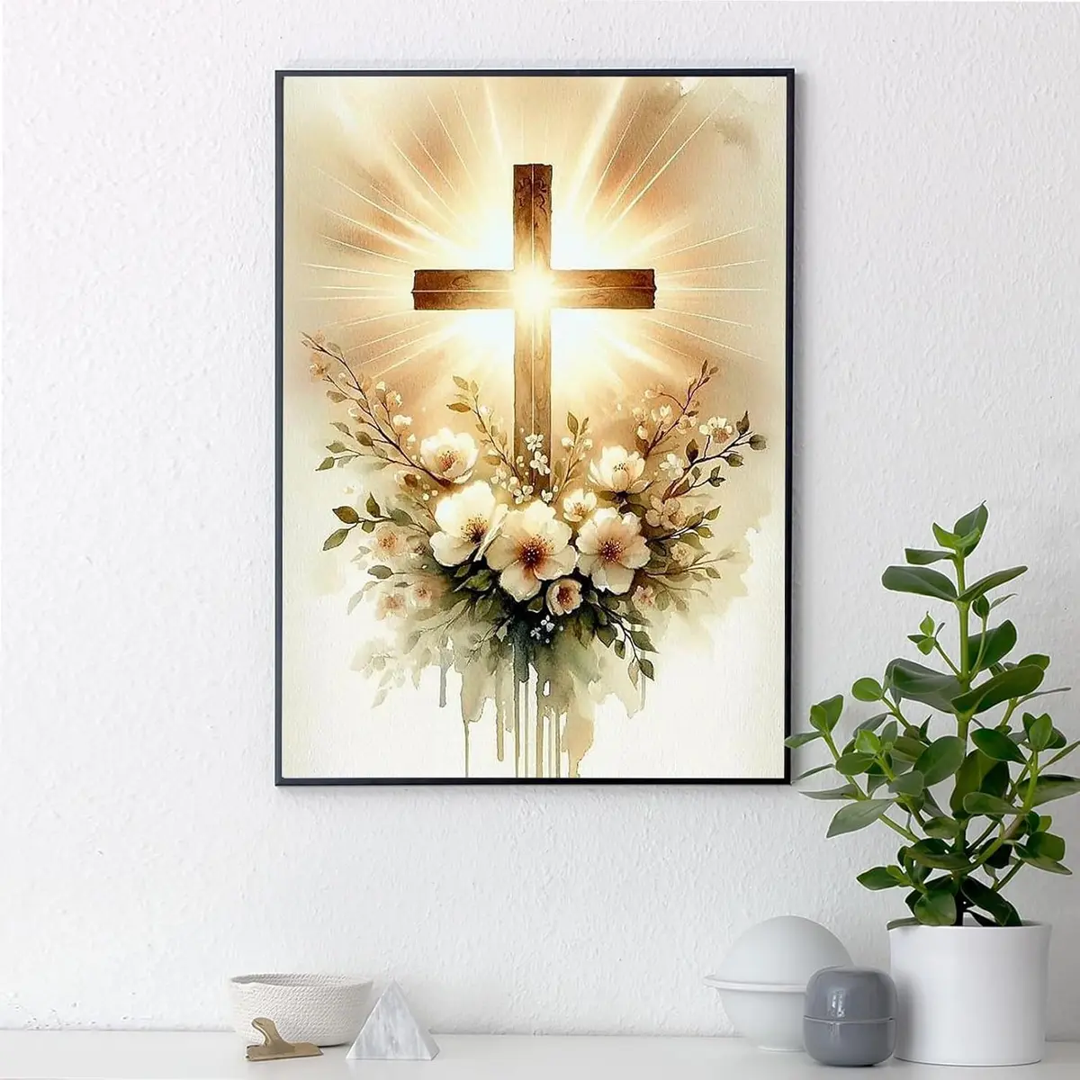 MjhRcll Crucifixion Stamped Cross Stitch Kits 12x16 Inch | Beginner-Friendly Embroidery Kit for Adults - view 4