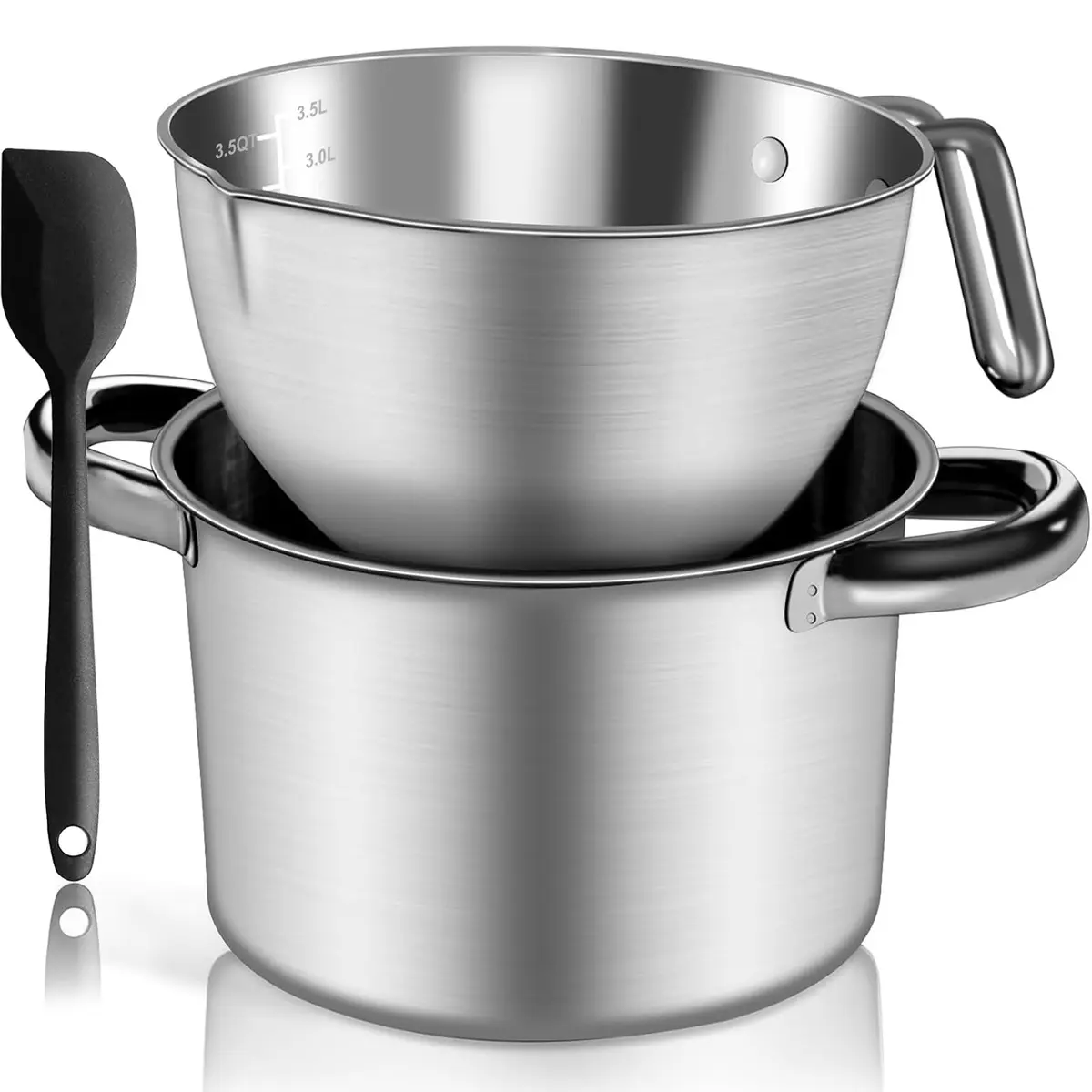 Marsheepy Double Boiler Melting Pot with 4.5QT Stainless Steel Pot, 3.1QT (3500ml) | Rust-Proof 18/8 Stainless Steel - main product image