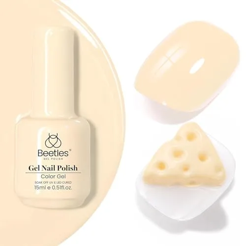 Beetles Gel Polish Yellow 15ml Nail Polish | Soft Butter Cream Yellow Gel Nail Polish - main product image