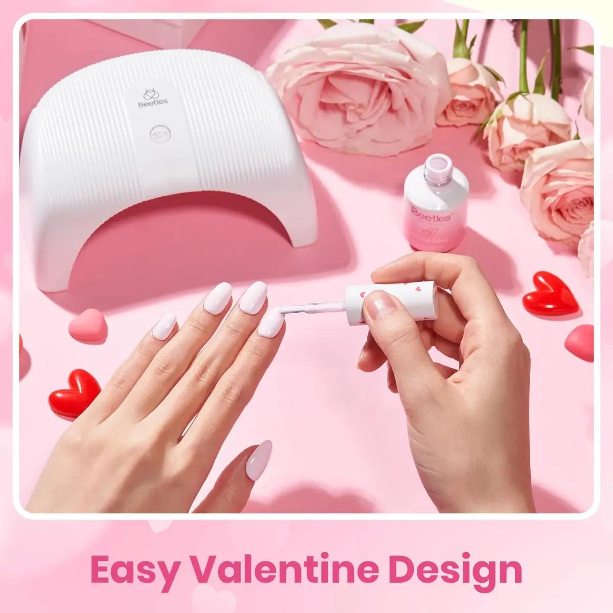 Beetles Gel Polish Barely Pink | 15ml (0.51 Fl Oz) | Long-Lasting, LED/UV Cure, Soak-Off - view 4