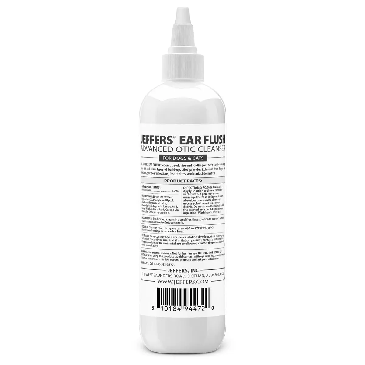 Jeffers Ear Flush & Anti-Itch Ear Drops Bundle for Dogs & Cats | Routine Ear Care Support with Ketoconazole & Hydrocortisone - view 5
