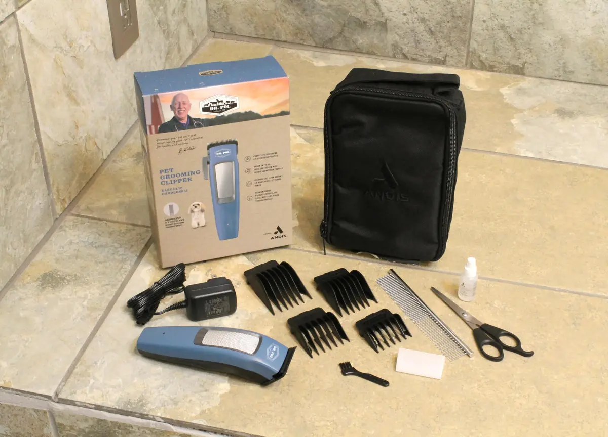 Andis Easy Clip Cordless II Pet Clipper Kit 11 Piece | Titanium-Coated Blade, Cordless Convenience - view 4