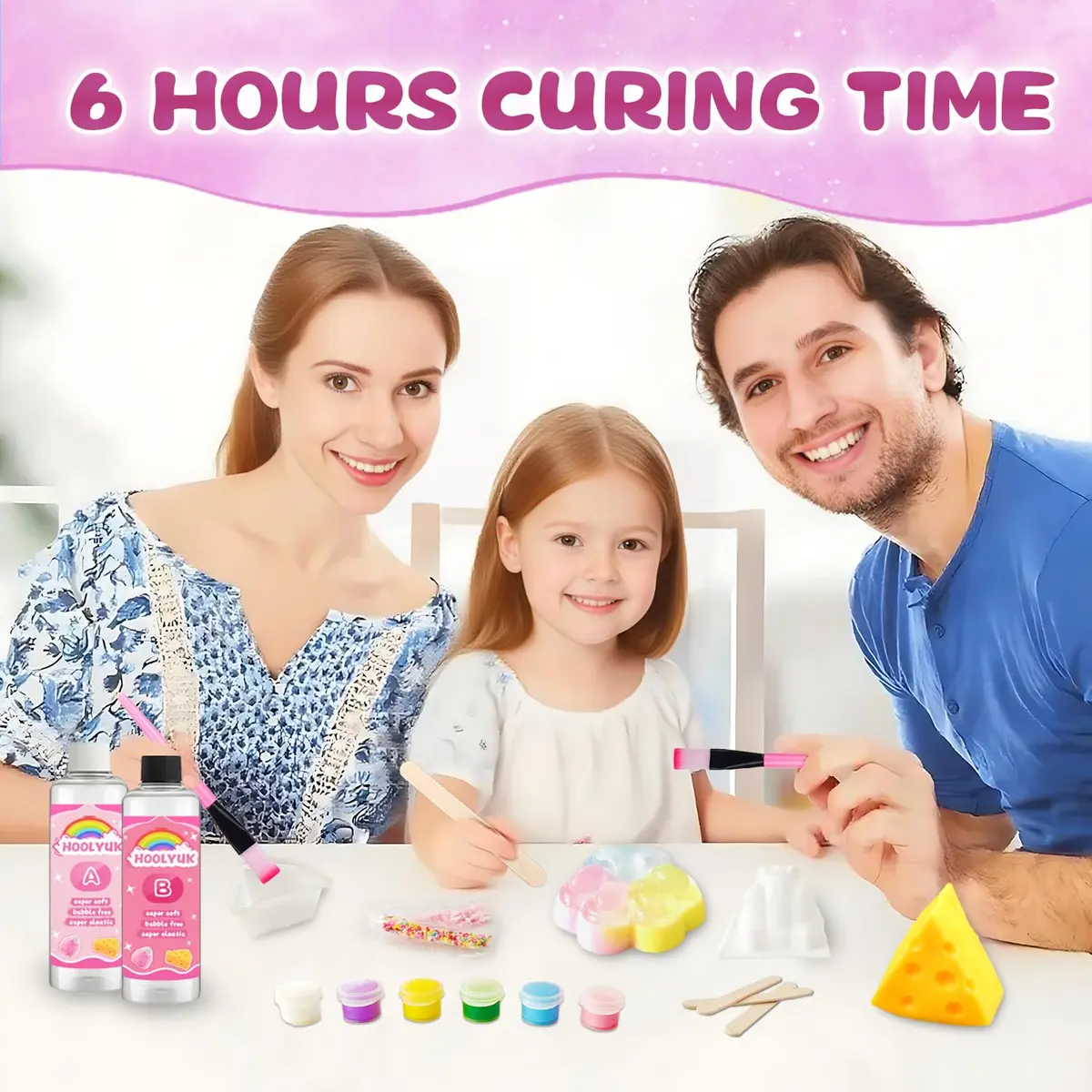 HOOLYUK Taba Toy Squishy Kit, DIY Squishy Making Kit 6.69 x 6.69 x 1.96 inches | Stress Relief Fun for Kids - view 5
