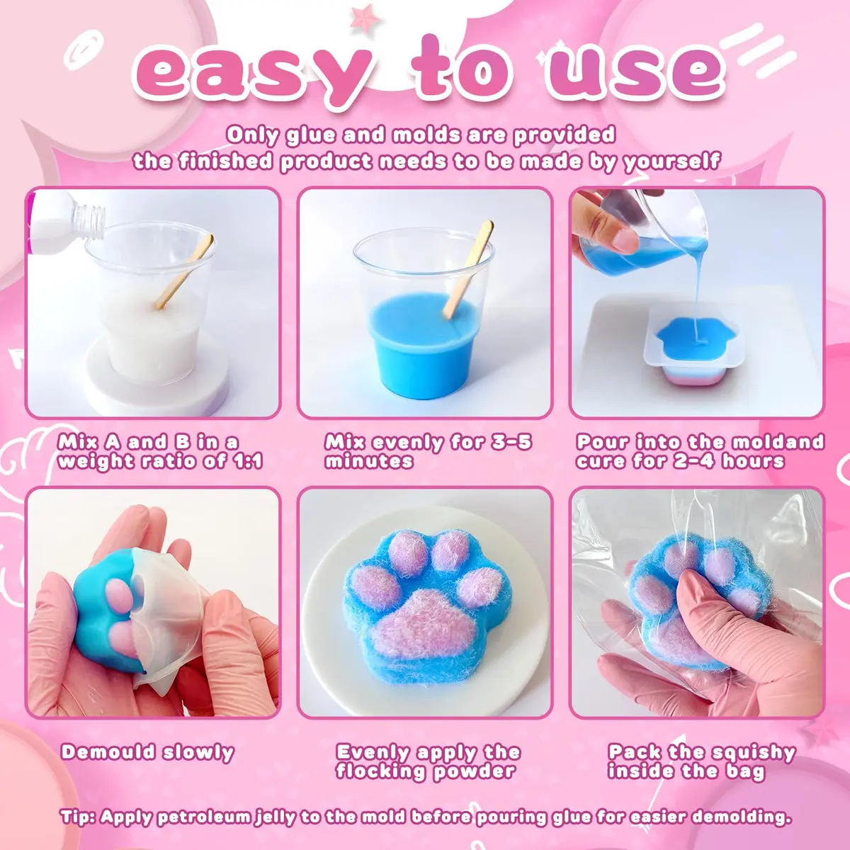 HOOLYUK Taba Toy Squishy Kit, DIY Squishy Making Kit 6.69 x 6.69 x 1.96 inches | Stress Relief Fun for Kids - view 3