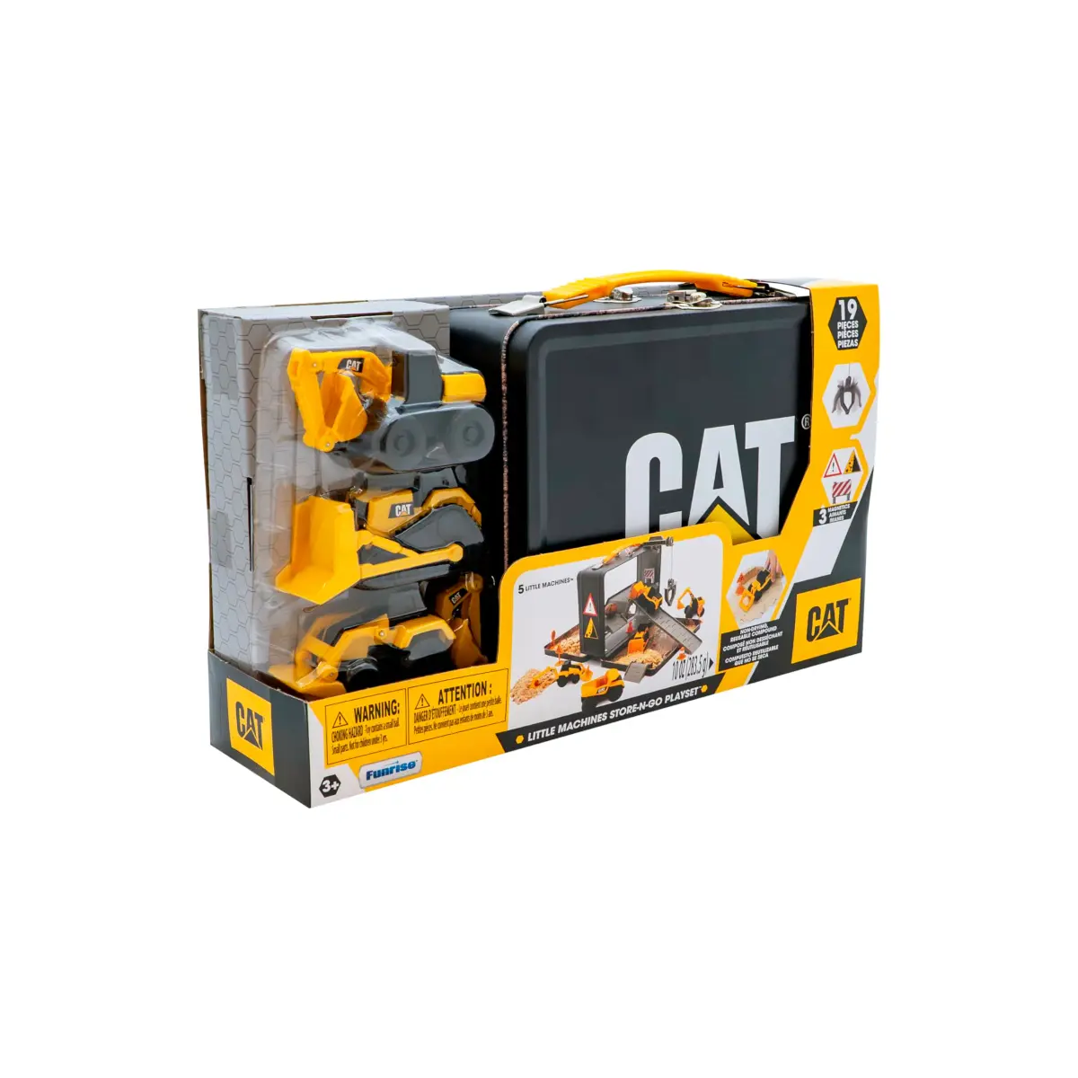 CAT Construction Toys Store N Go Playset with 5 Vehicles & 10 oz Dirt | Ages 3+ - view 3