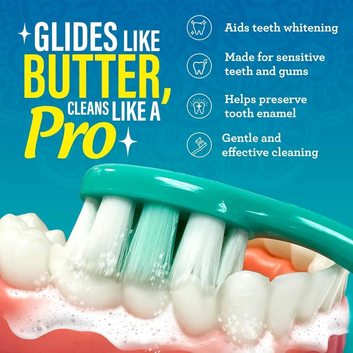 GuruNanda Butter on Gums Toothbrush 6 Ct (Pack of 4) | ADA Accepted Ultra Soft Bristles for Sensitive Gums - view 6