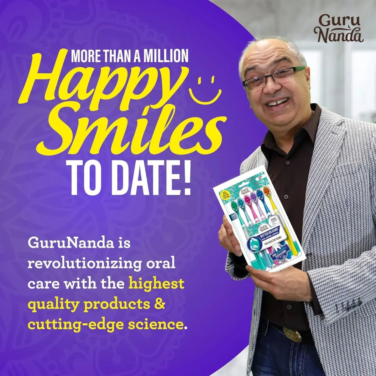 GuruNanda Butter on Gums Toothbrush 6 Ct (Pack of 4) | ADA Accepted Ultra Soft Bristles for Sensitive Gums - view 7