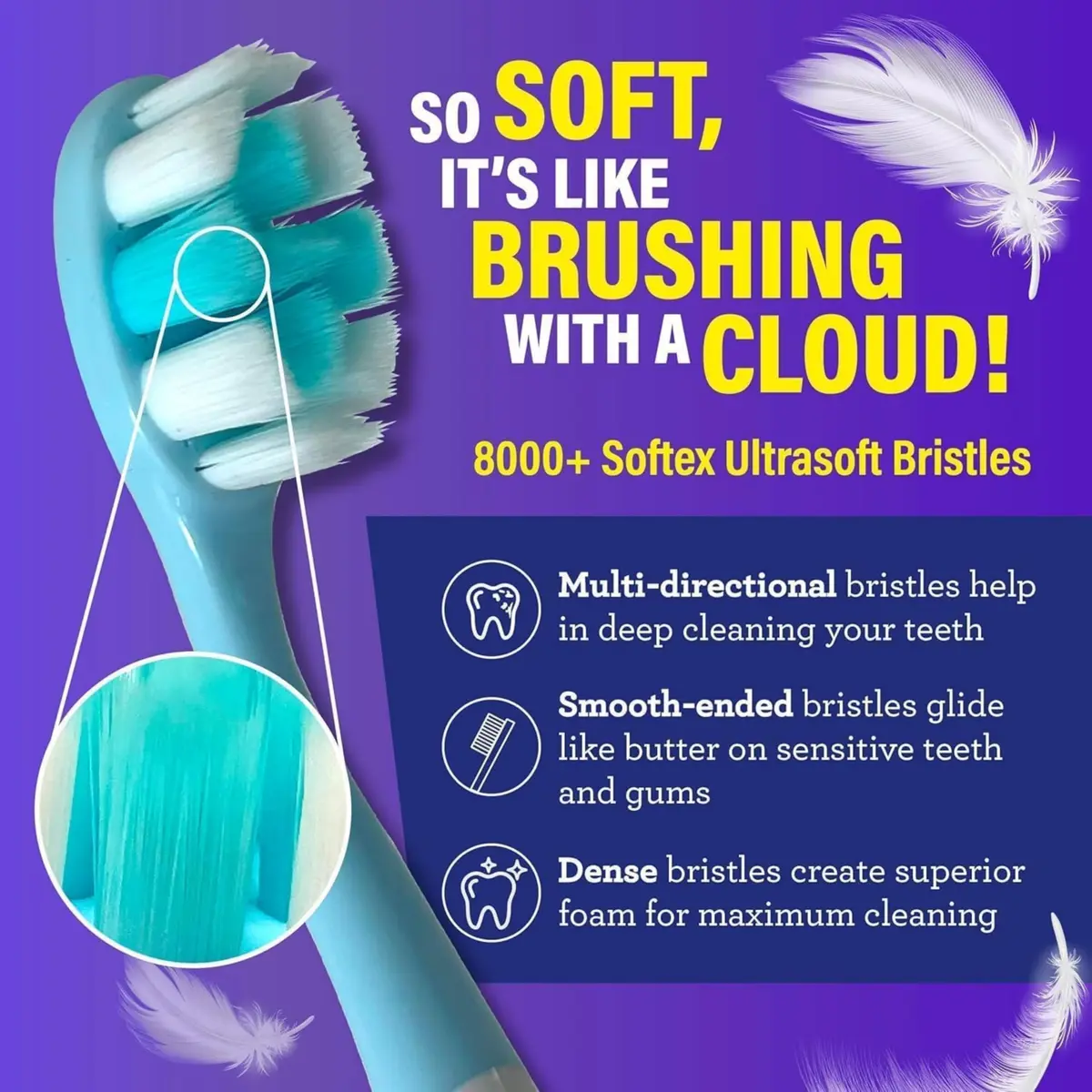GuruNanda Butter on Gums Toothbrush 6 Ct (Pack of 4) | ADA Accepted Ultra Soft Bristles for Sensitive Gums - view 4