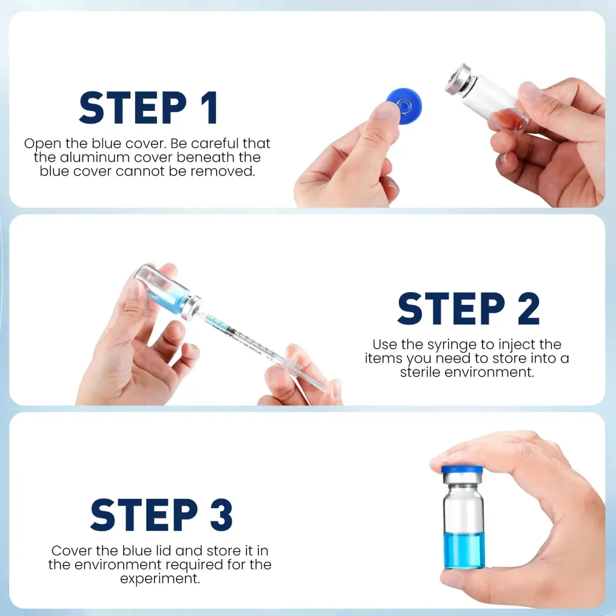 FURWEY 10ML Sterile Vials with Injection Ports, 20 Pack | Borosilicate Glass for High/Low Temp Resistance - view 4