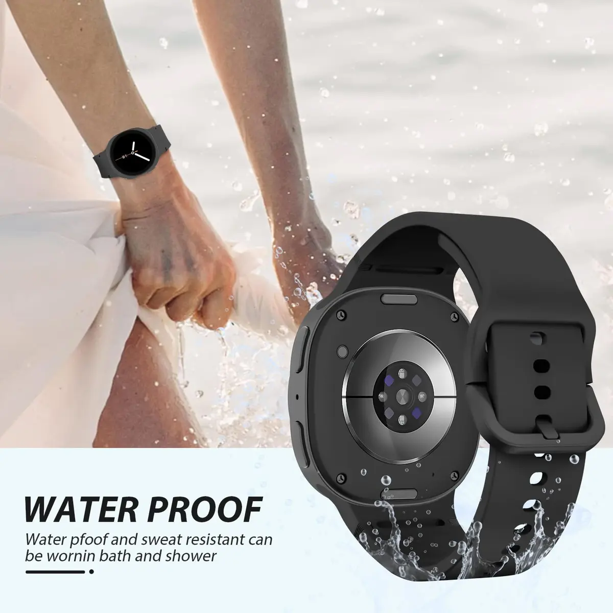 DMVEIMAL Sport Band for Samsung Galaxy Watch 8 & Classic 46mm/40mm/44mm | Soft Silicone Waterproof Strap - view 3