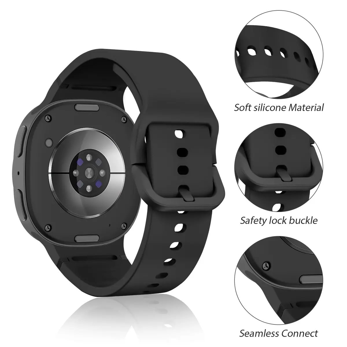 DMVEIMAL Sport Band for Samsung Galaxy Watch 8 & Classic 46mm/40mm/44mm | Soft Silicone Waterproof Strap - view 4