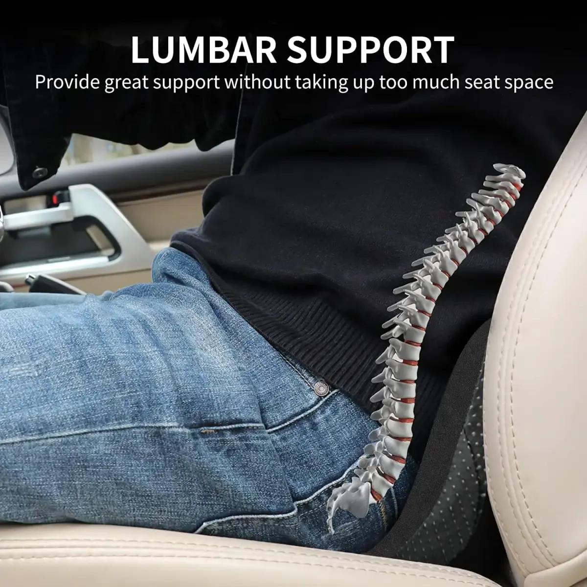 Livtribe Ergonomic Car Seat Cushion Wedge | 3.5-inch Rise for Lumbar Support & Posture Alignment - view 4