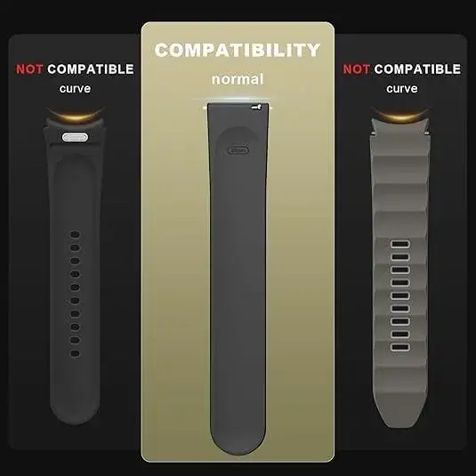 E ECSEM Black Watch Band Connectors for Samsung Galaxy Watch 9/8/8 Classic 22mm | Stainless Steel Adapters - view 5