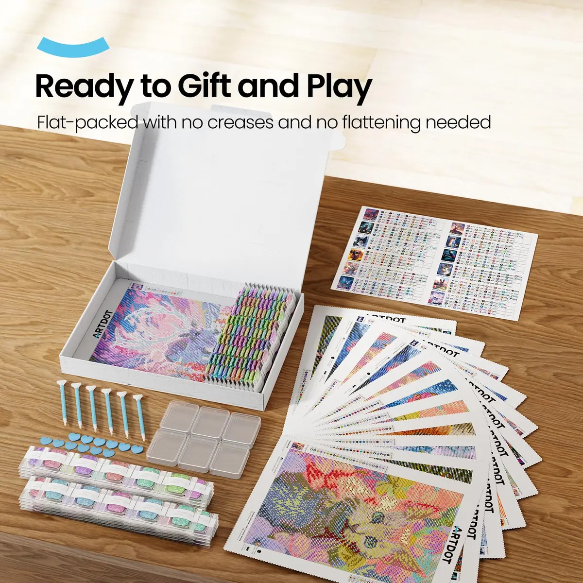 ARTDOT 12 Pack 5D DIY Diamond Art Kits for Adults, Licensed Artist-Original Designs, 30cm x 40cm (12" x 16") | Full Drill Square Diamond Painting Kits with Tools - view 2