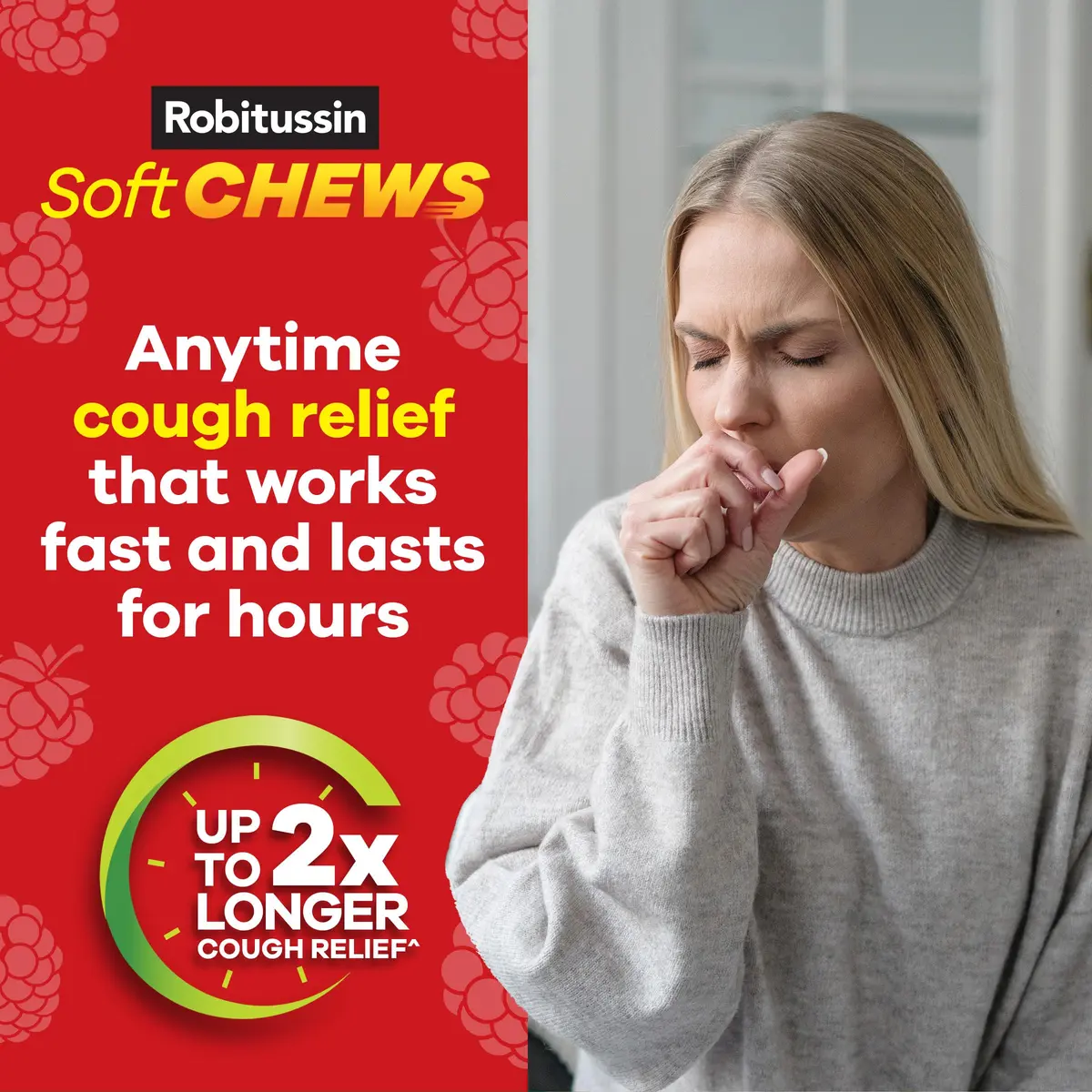 Robitussin Soft Chews Long-Acting Cough Medicine 20 Count | Berry Flavor, Fast Relief, USA Import - view 5