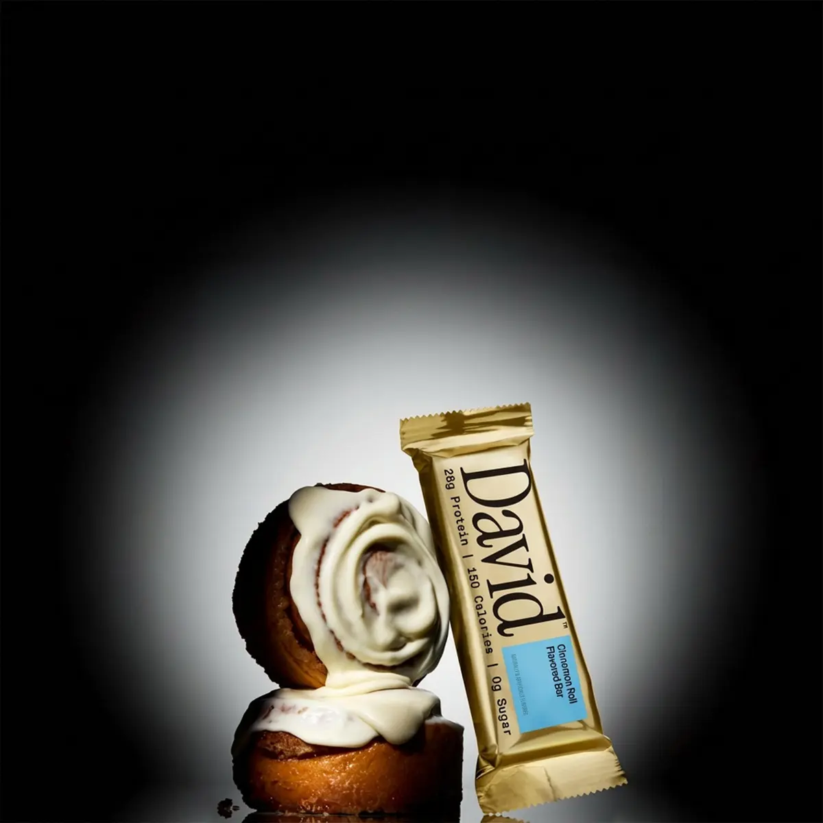 David Cinnamon Roll Flavored Protein Bars | 28g Protein | 24 Pack | Gluten Free, Low Sugar, High Protein Snack - view 3