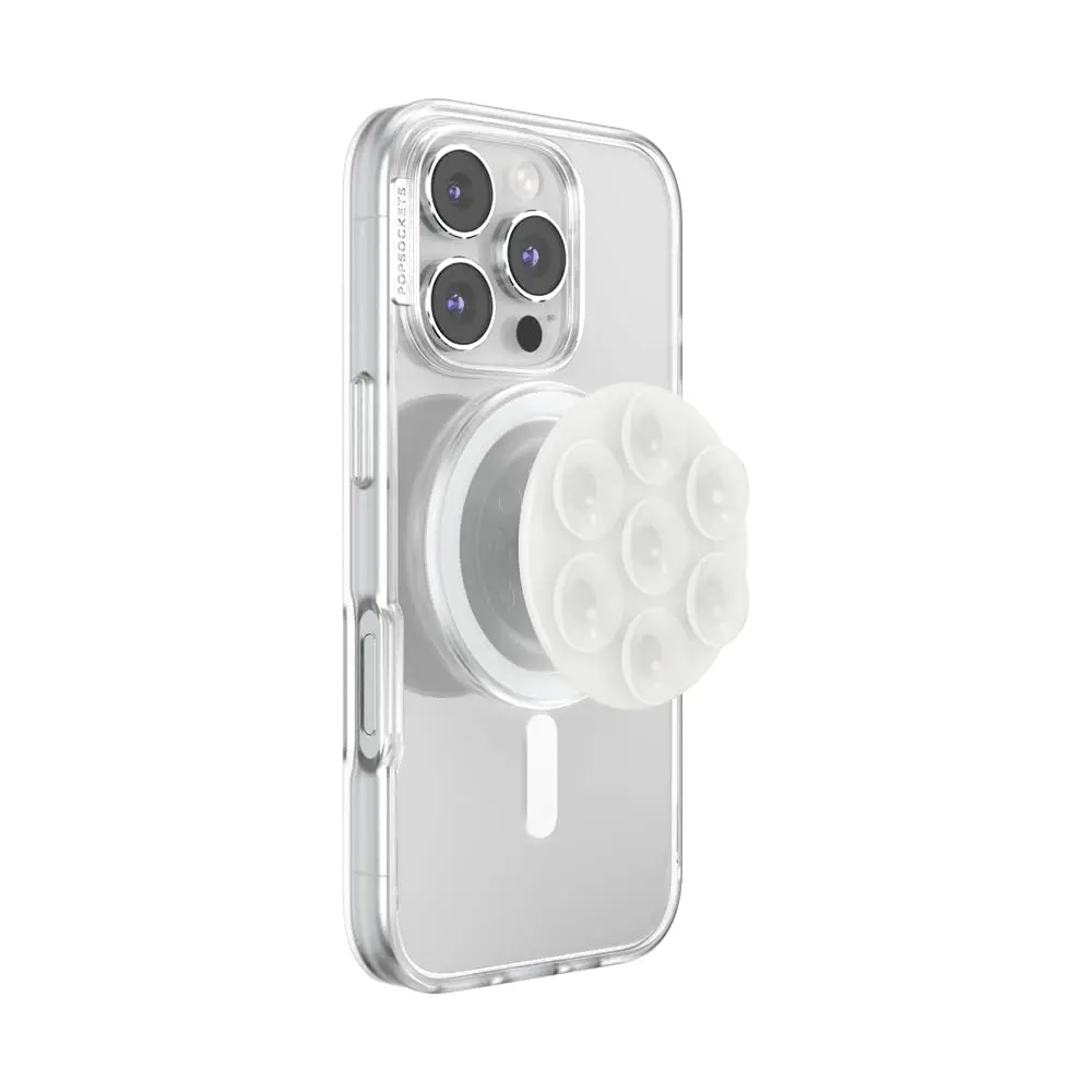 PopSockets Suck-Up Phone Grip for MagSafe | Clear Suction Cup, Magnetic Stand, Content Creator Essential - main product image