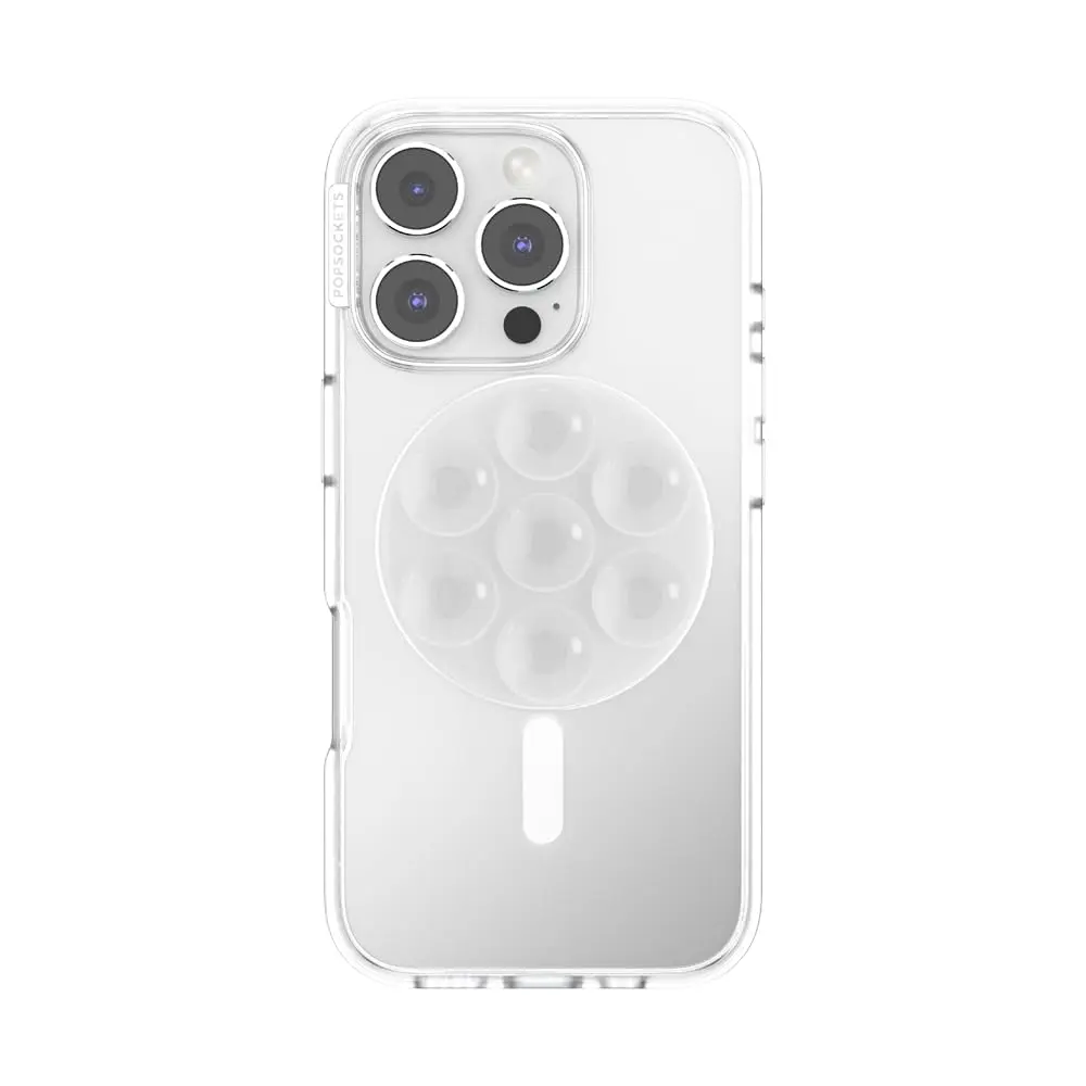 PopSockets Suck-Up Phone Grip for MagSafe | Clear Suction Cup, Magnetic Stand, Content Creator Essential - view 3