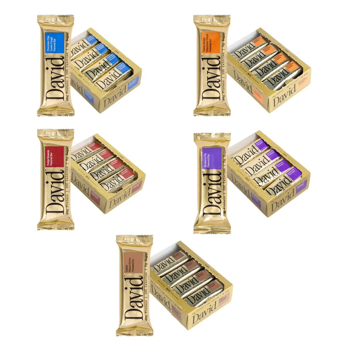 David Protein Bars, David Favorites | 28g Protein | 24 Pack - main product image