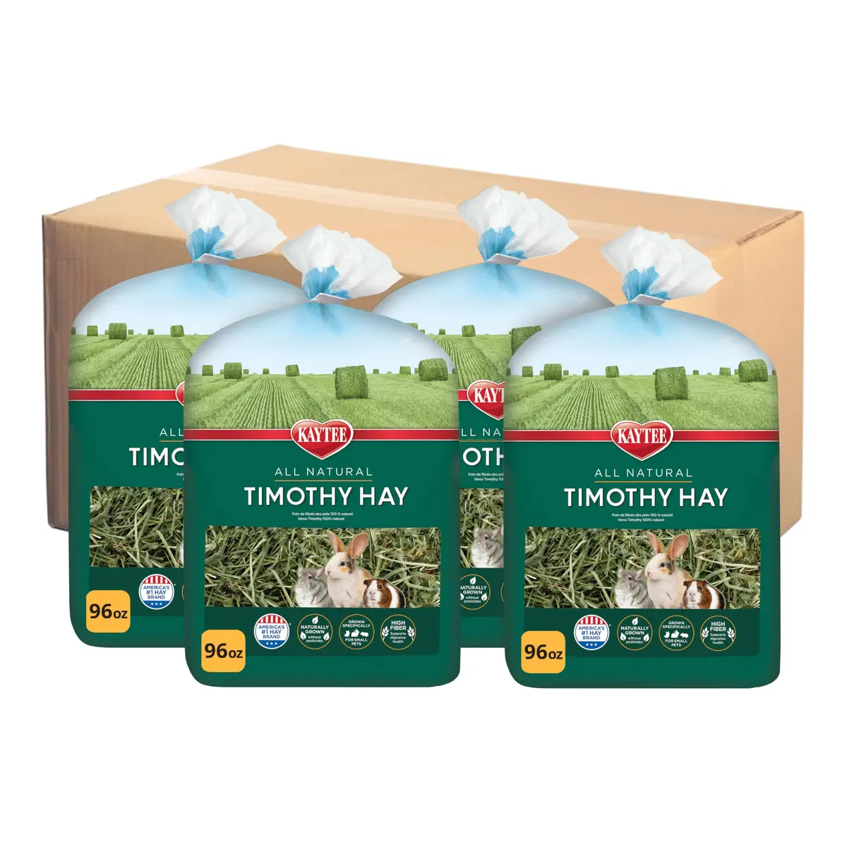 Kaytee Timothy Hay for Rabbits, Guinea Pigs, Chinchillas, Gerbils, Hamsters - 24 lb (10.89 kg) | Supports Digestive Health - main product image
