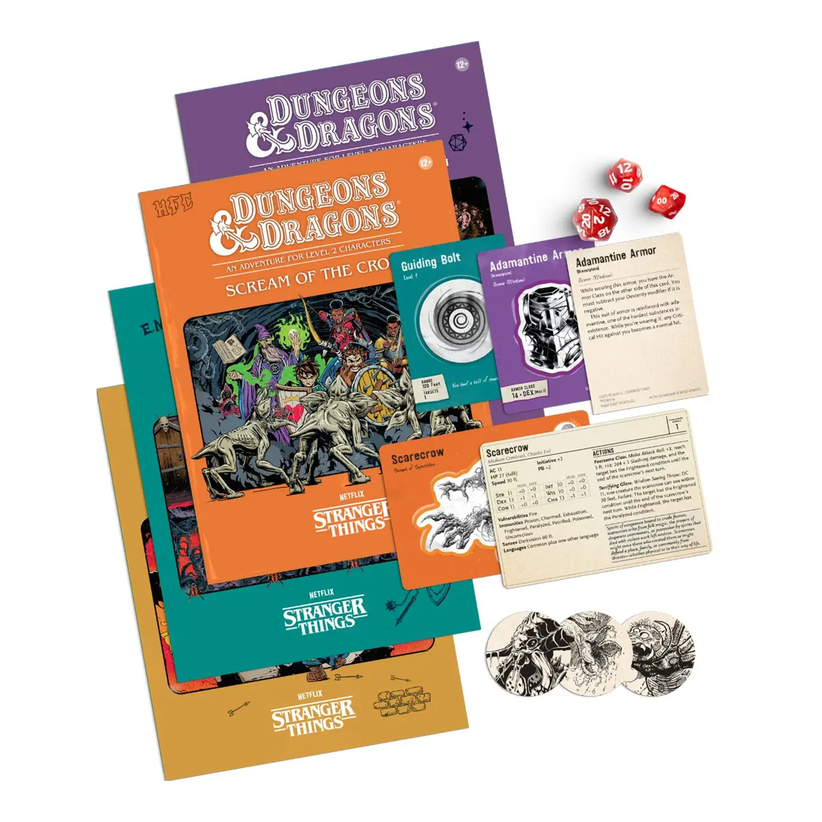 Dungeons & Dragons Stranger Things: Welcome to the Hellfire Club Adventure Game | 4 Adventures, 91 Cards, 11 Dice, Retro 80’s Flavor (9.02 x 11.50 x 2.36 inches) - view 6