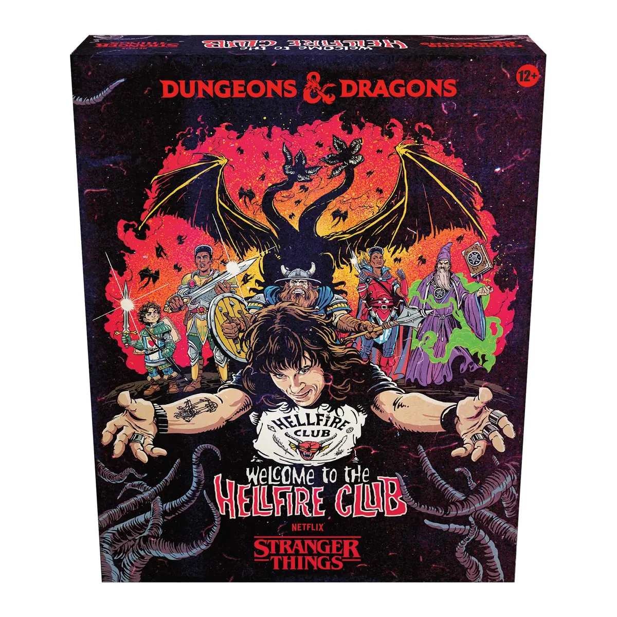 Dungeons & Dragons Stranger Things: Welcome to the Hellfire Club Adventure Game | 4 Adventures, 91 Cards, 11 Dice, Retro 80’s Flavor (9.02 x 11.50 x 2.36 inches) - main product image