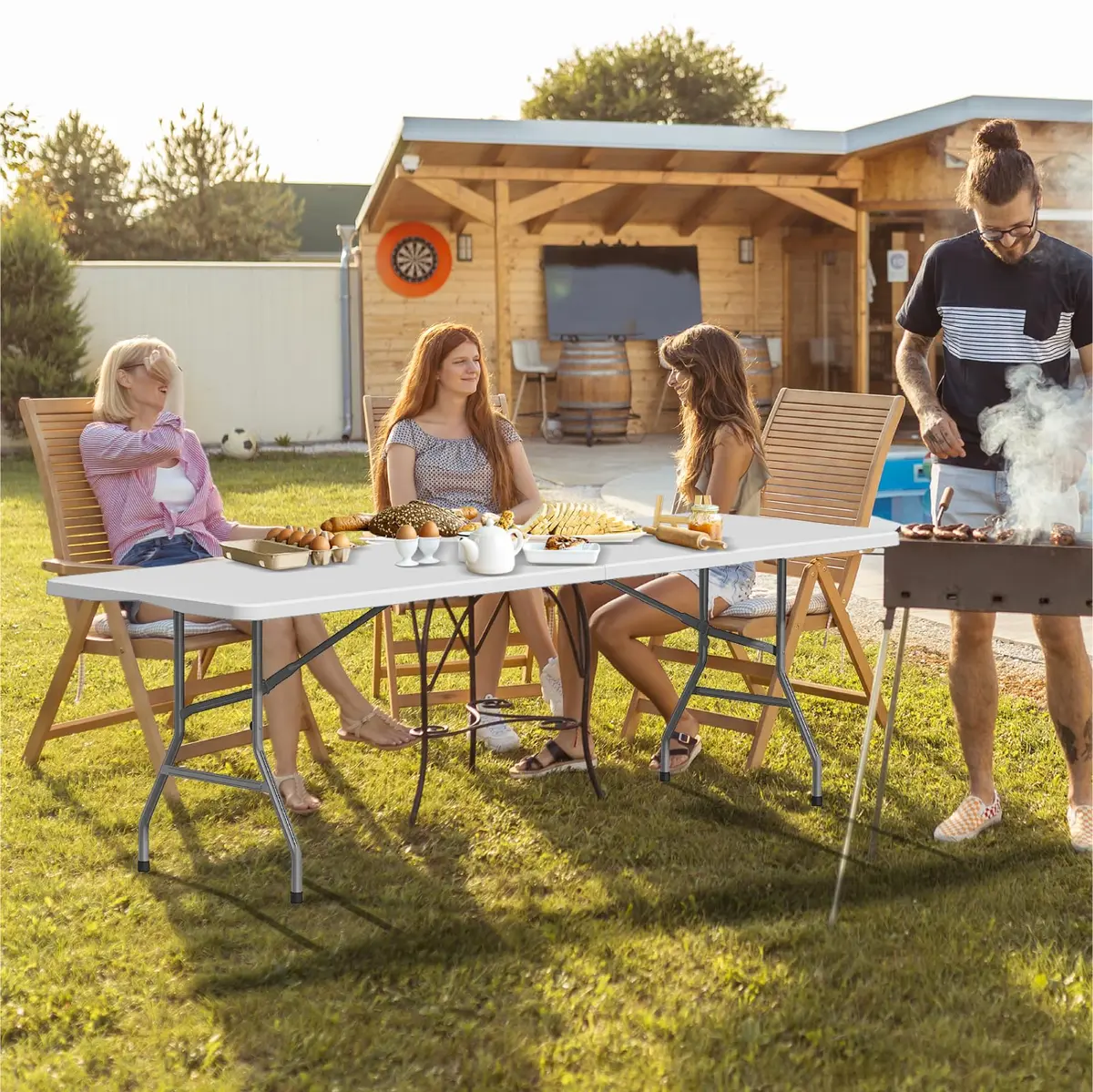 IWDOO 8 FT Folding Table for Camping & Events | Heavy Duty Support, Waterproof, Portable - view 8