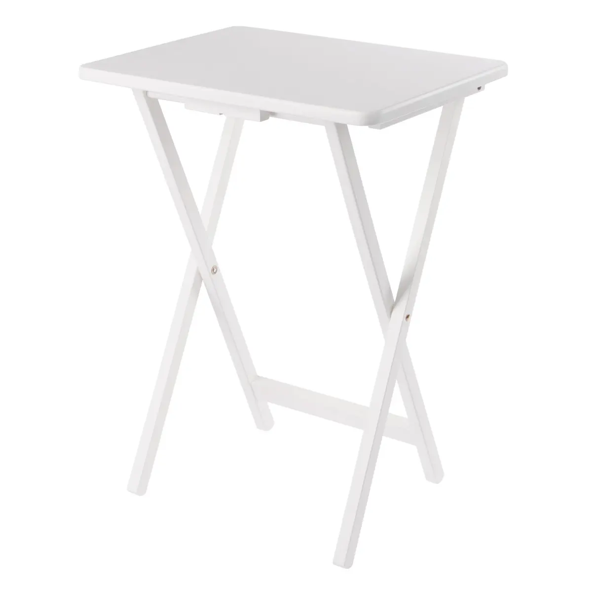 Winsome Alex Set of 4 Foldable Snack Tables with Storage Rack | Space-Saving, Durable & Elegant (70-120 chars) - view 2